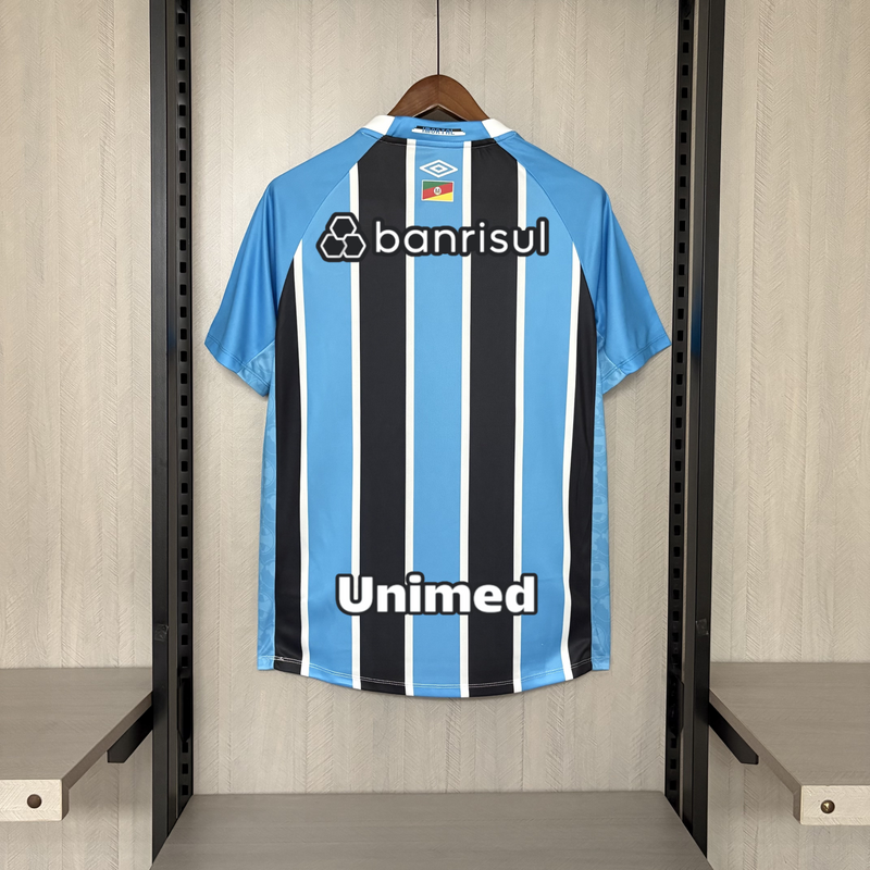 Camisa Grêmio 25/26 Uniforme I - Modelo Torcedor (Todos os Patrocinadores)