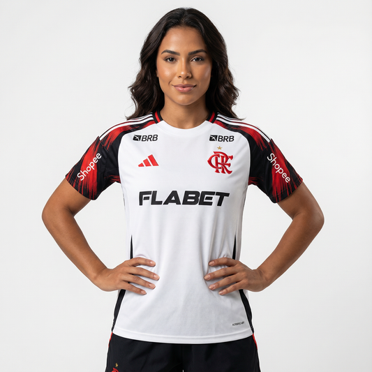 Camisa Feminina Mengão 2025/26 II Torcedor Com Patrocínios