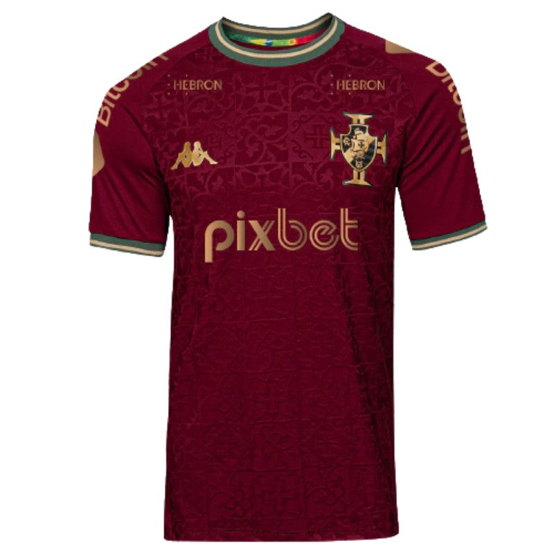 Camisa Vasco 22/23 Goleiro - Bordô - Todos os Patrocínios - Versão Torcedor