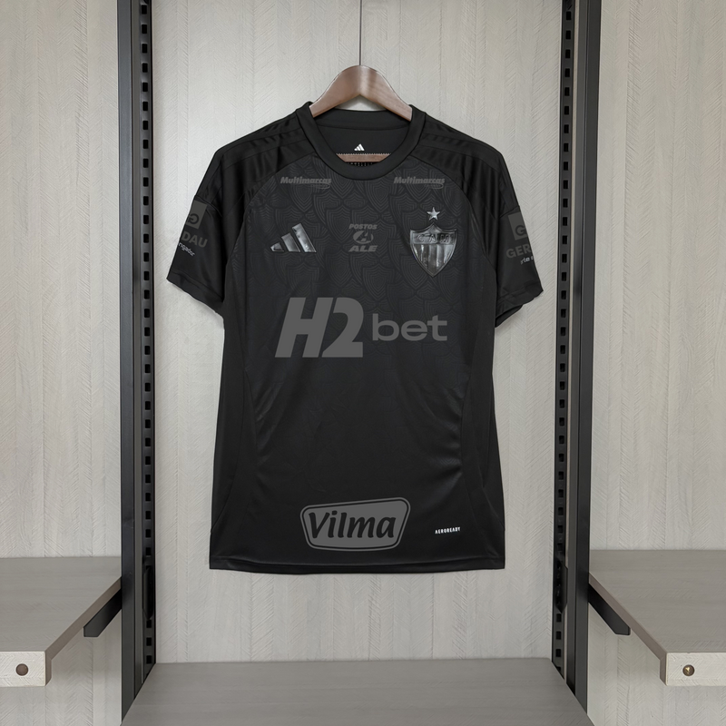 Camisa Atlético Mineiro 25/26 All Black - Todos os Patrocinadores