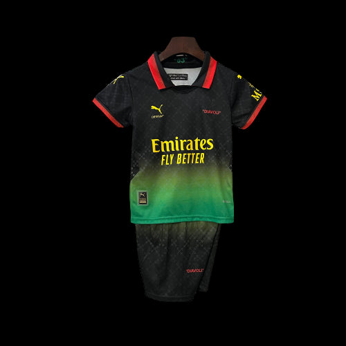 Conjunto Infantil - AC Milan 25/26 Edição Especial - Preto