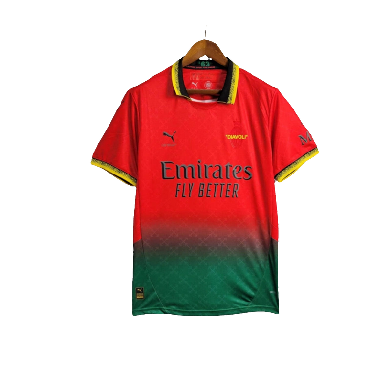 Camisa AC Milan 25/26 Edição Comemorativa - Vermelho - Versão Torcedor