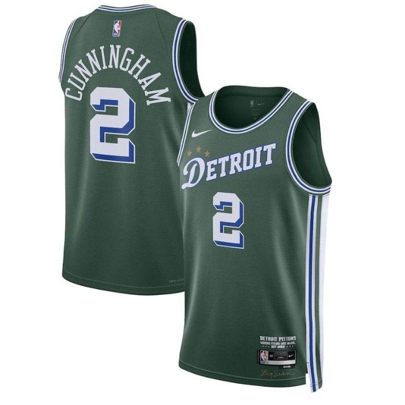 Camisa NBA Cade Cunningham - Detroit Pistons - 2023 - Edição Cidade - Verde