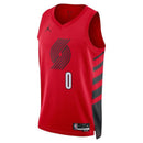 Camisa NBA Damian Lillard - Portland Trail Blazers - 2023 Edição de Impacto - Vermelho