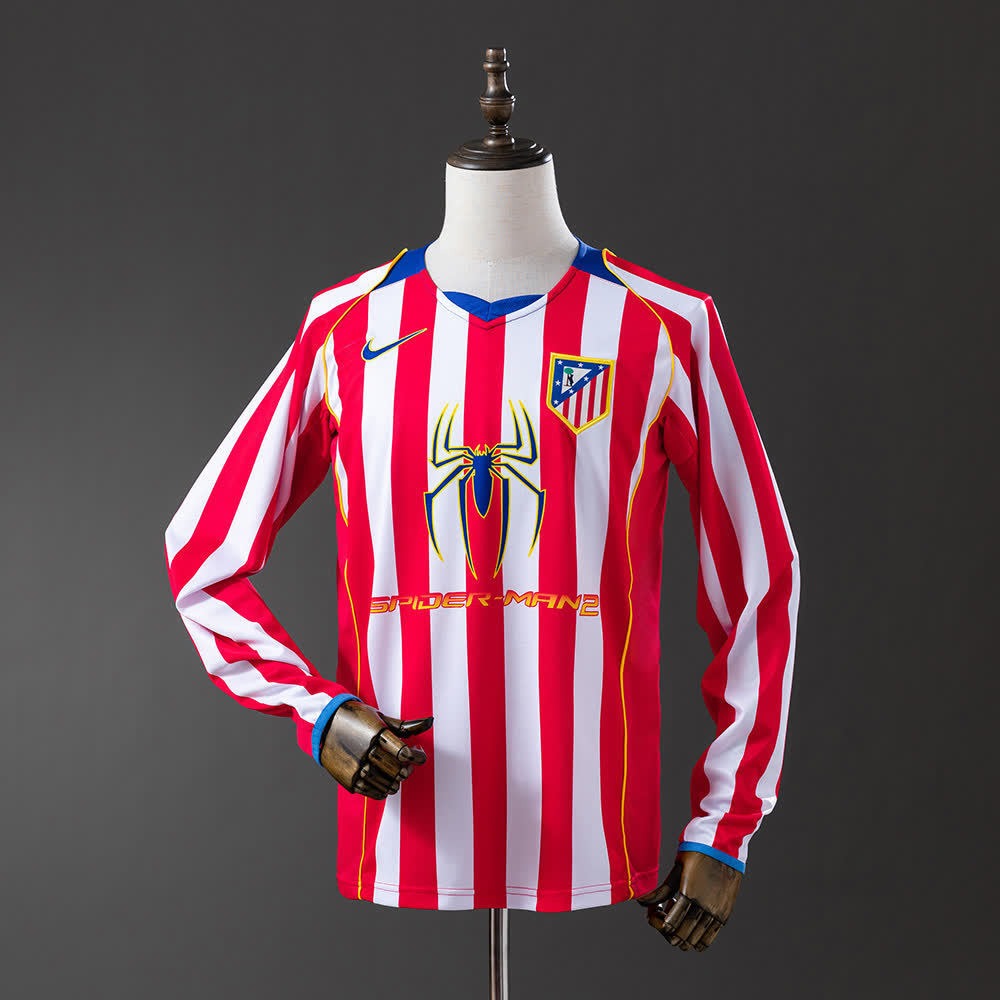 Camisa Atlético de Madrid 04/05 Home - Manga Longa Retro