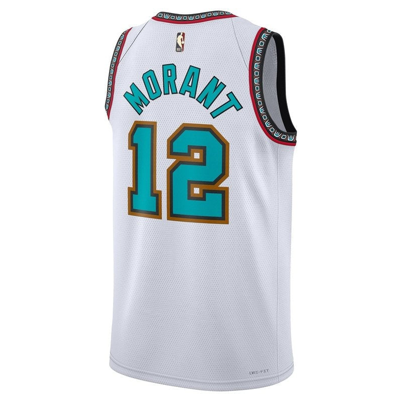 Camisa NBA Ja Morant - Memphis Grizzlies - 2024/25 - Branco - Edição Clássica