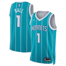 Camisa NBA LaMelo Ball - Charlotte Hornets - 2023 - Edição Ícone - Azul Petróleo