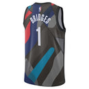 Camisa NBA Mikal Bridges - Brooklyn Nets - 23/24 - Preto - Edição Cidade